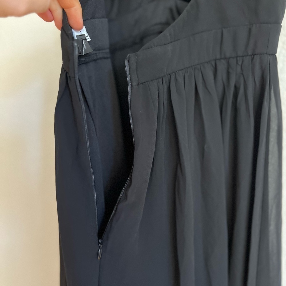 NWOT Ballroom Bliss Black Pleated Maxi Dress - Picture 7 of 8